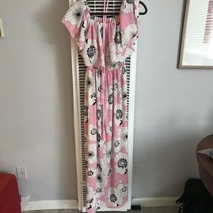 Pink floral Maxi dress
